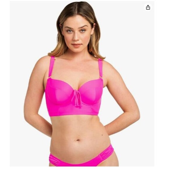 Smart & Sexy Women's Swimwear Underwire Bikini Top 40DDD Fuchia Sizzle NWT - Picture 1 of 6